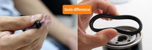 Genuine oil filter and copy oil filter seal difference