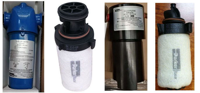 Parker Racor CFE-212 CFE-212H gas filter assembly and filter element
