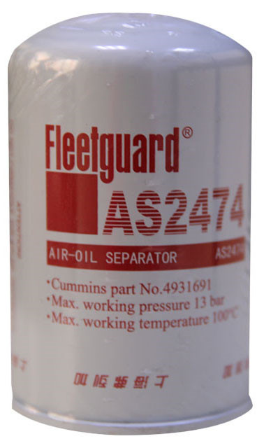 Fleetguard AS2474 air oil separator for DAF truck 1686587 parts,Cummins 4931691 engine parts.