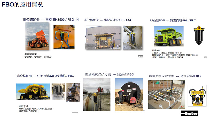 large flow Parker Racor FBO series fuel Filters FBO-10 FBO-14 assembly and filter element application