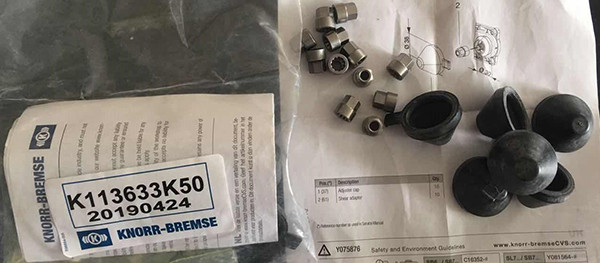 Knorr Bremse K113633K50/K000945/81.50822.6024/1415152/0884504 disc brake caliper parts adjuster cap cover set kit
